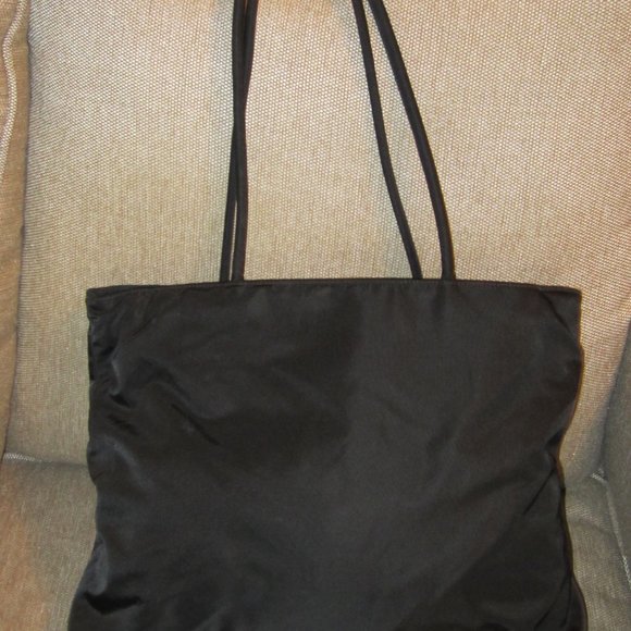 ❤️Authentic PRADA TESSUTO Black Nylon Shopper Shoulder Bag Purse - Picture 5 of 10